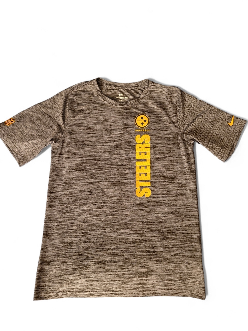 Nike Steelers Youth XL Dri-FIT Shirt Gray Gold NFL Tee 18/20